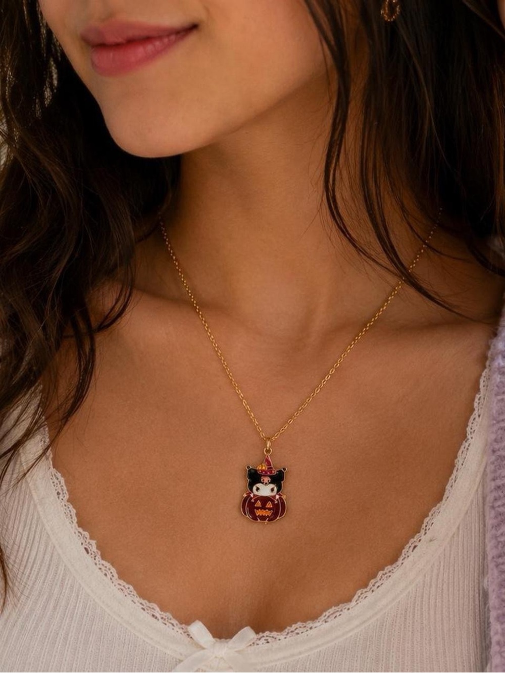 Spooky-Cute Halloween Kuromi Necklace
